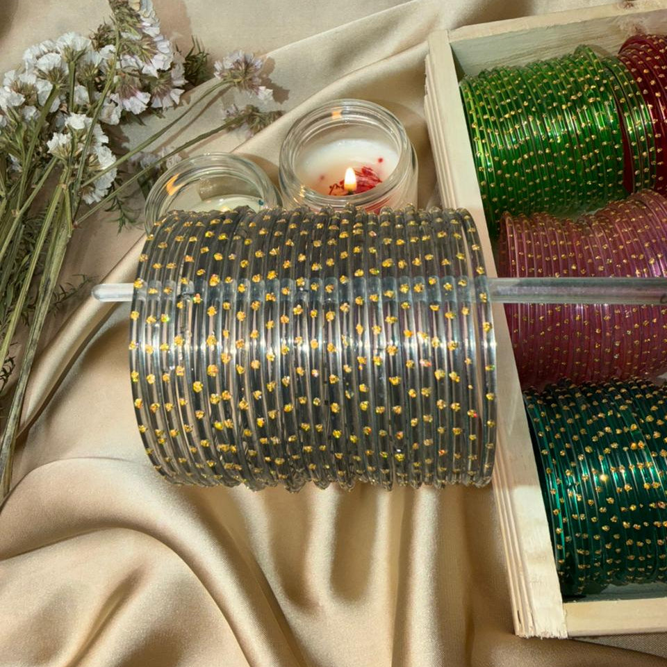Dot Glass Bangles-Ramsha Khan inspired In Multiple Colours