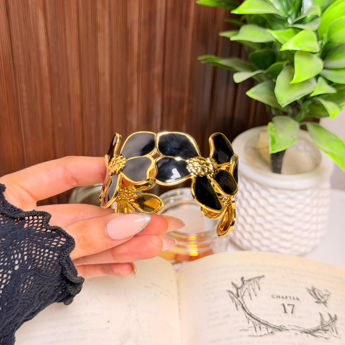 Flower Cuffs Bracelet-Adjustable