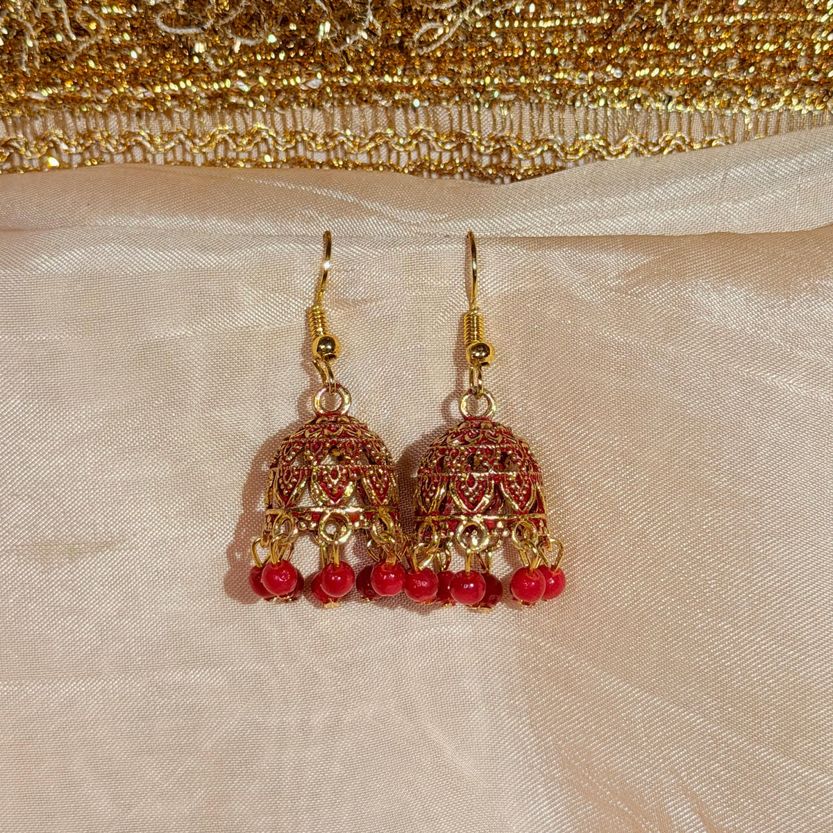 Mini Meenakari Jhumkay-In 3 colors