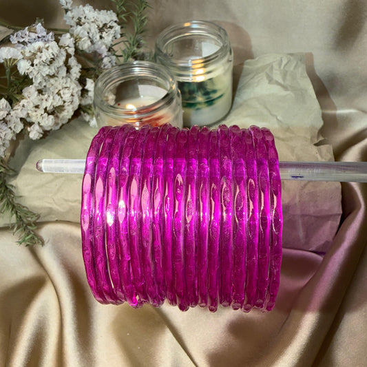 Diamond Jelly Glass Bangles-In Multiple Colours