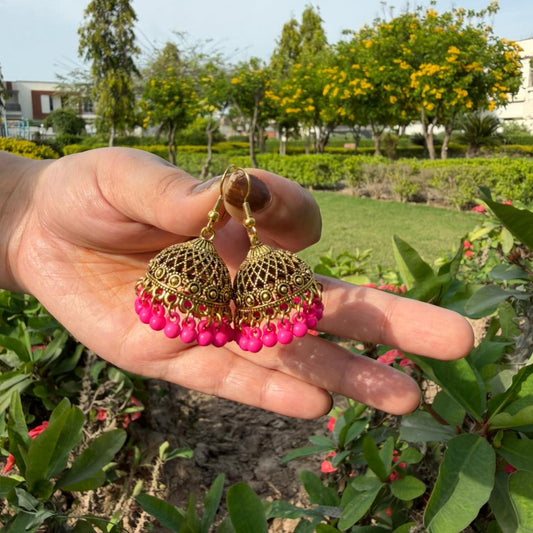 Pink Sapphire Jhumka
