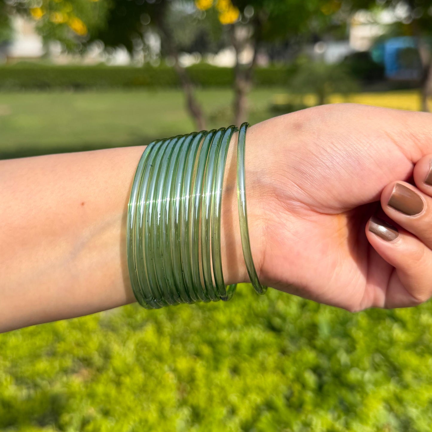Plain Glass Bangles-Multiple Colours