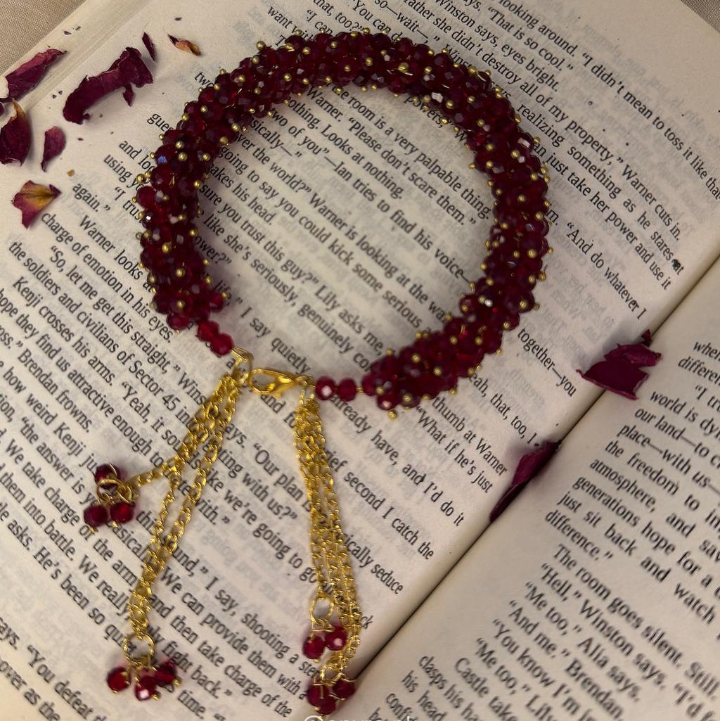 Handmade Beaded Tassel Bracelets-Adjustable