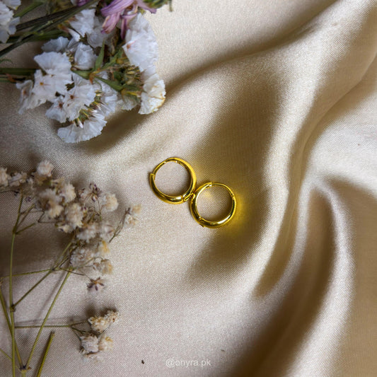 Vintage Gold Hoop Stud Earrings