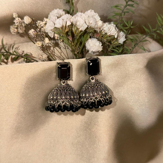 Royal Stone Jhumka Drop Earrings