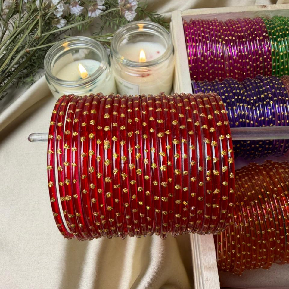 Dot Glass Bangles-Ramsha Khan inspired In Multiple Colours