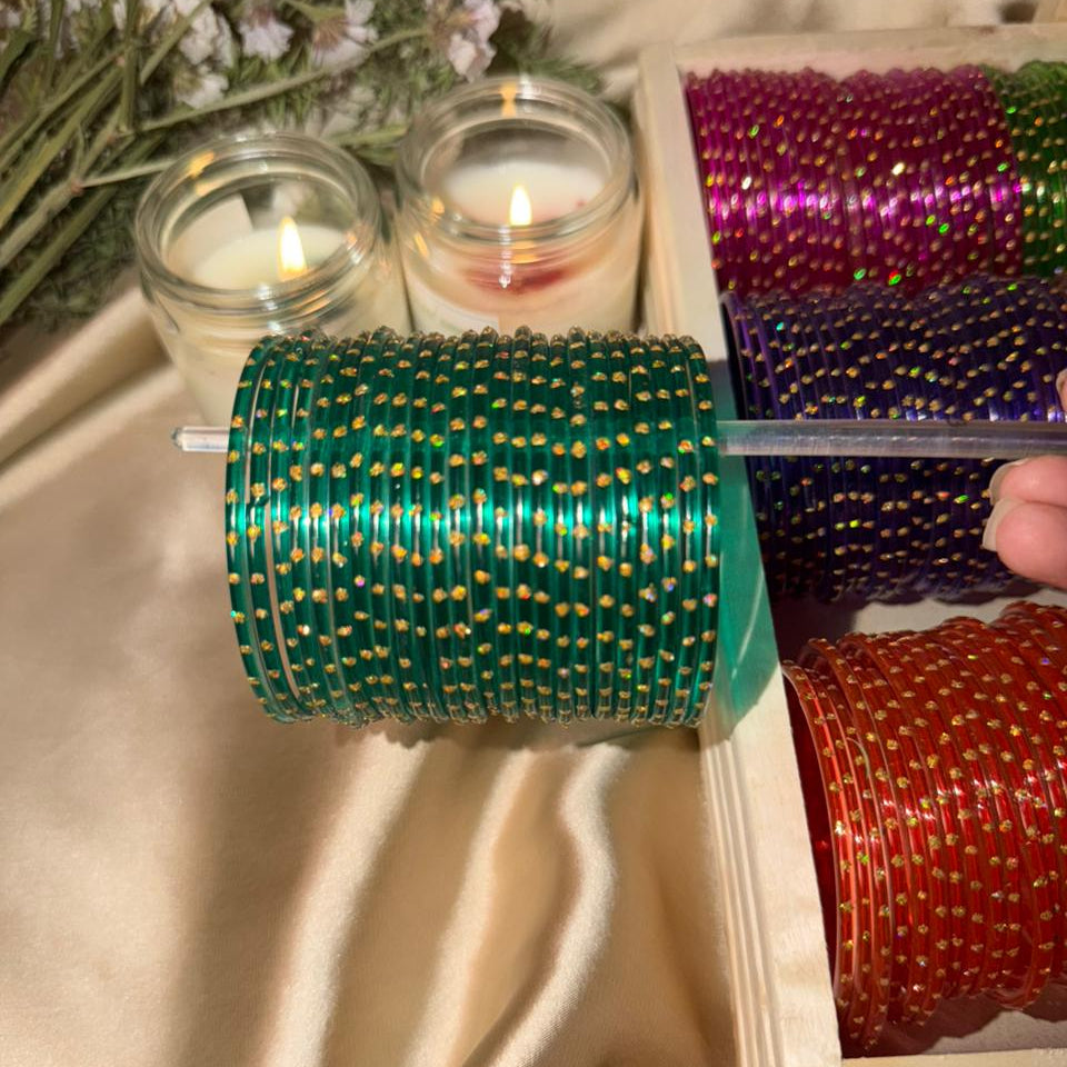 Dot Glass Bangles-Ramsha Khan inspired In Multiple Colours