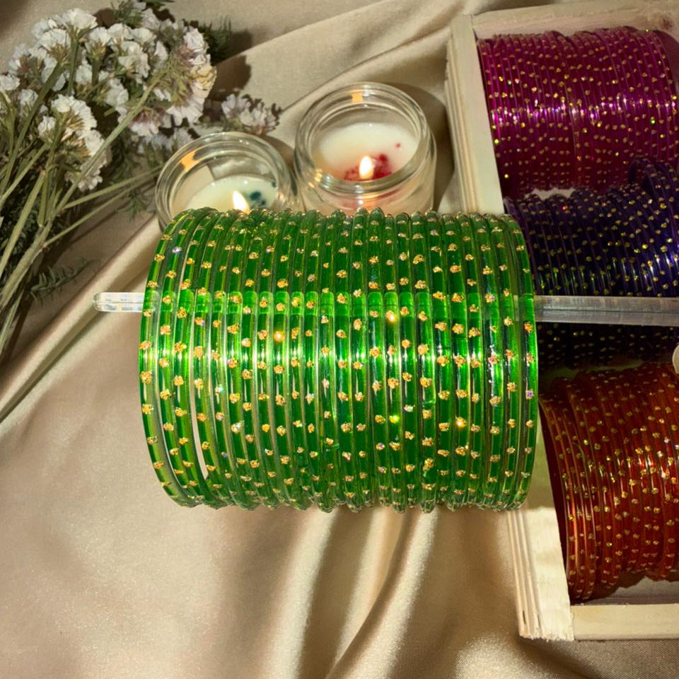 Dot Glass Bangles-Ramsha Khan inspired In Multiple Colours