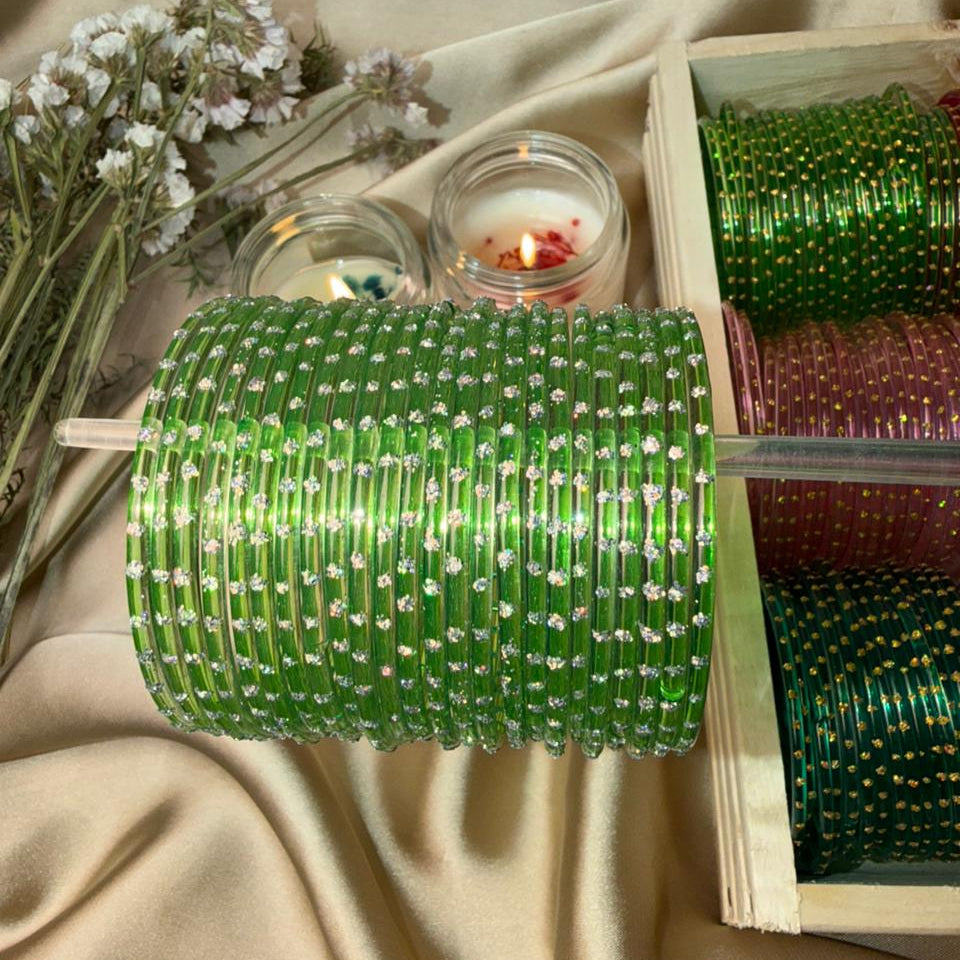 Dot Glass Bangles-Ramsha Khan inspired In Multiple Colours