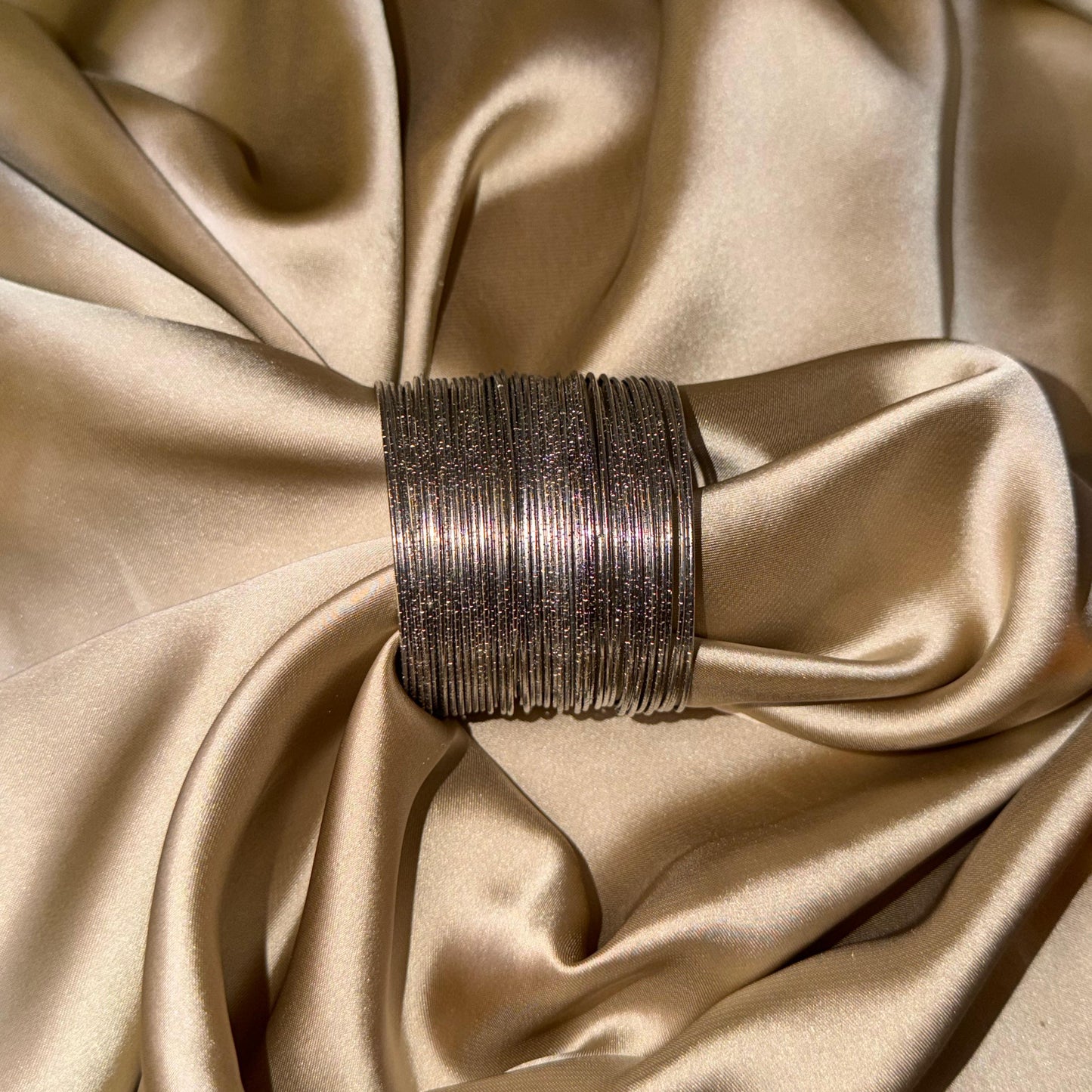 Premium Shimmer Thin Metal Bangles-In 3 colours