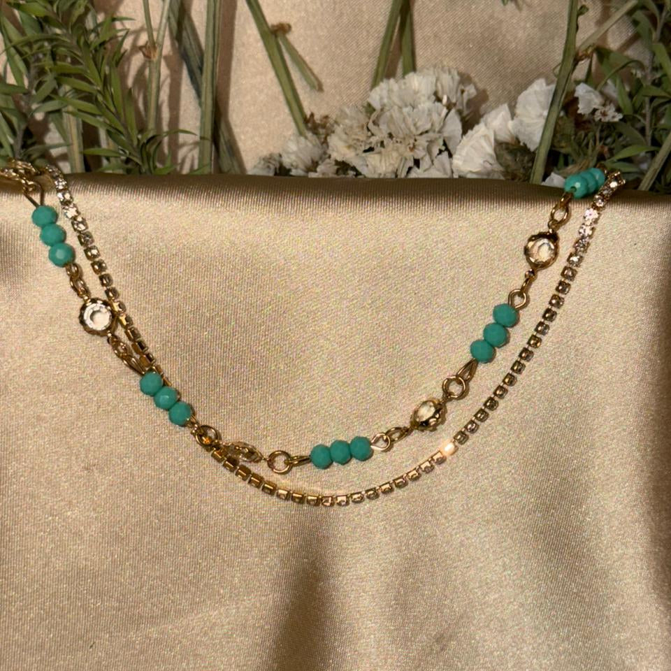 Elegant Beaded Double-Layer Anklets