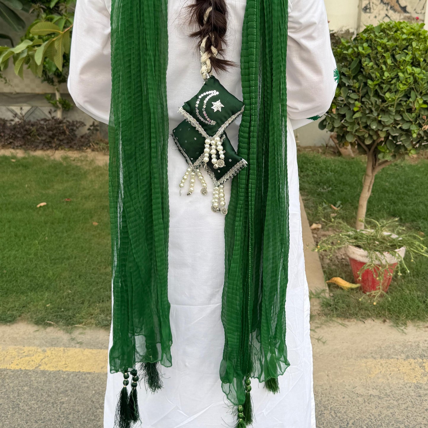 Azadi-Hand Embroidered Long Shirt WIth Trouser