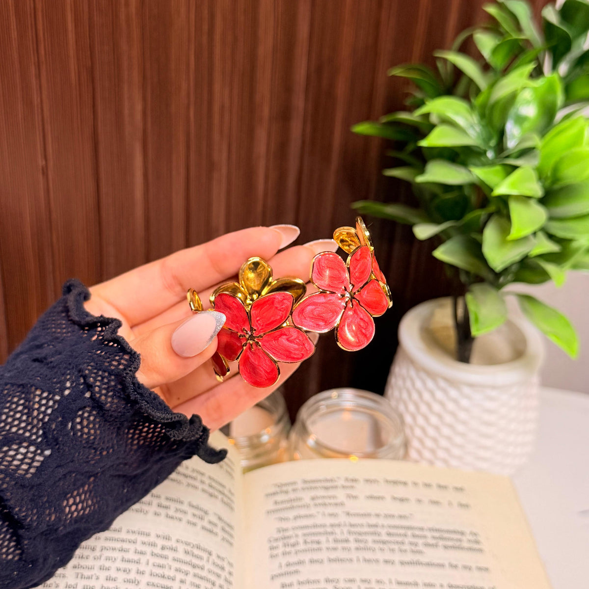Flower Cuffs Bracelet-Adjustable