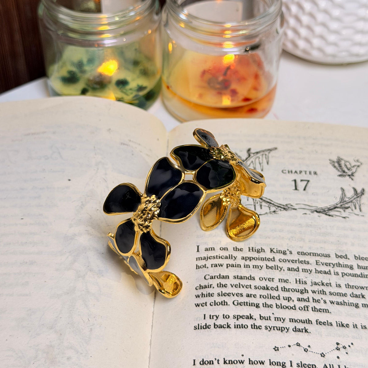 Flower Cuffs Bracelet-Adjustable