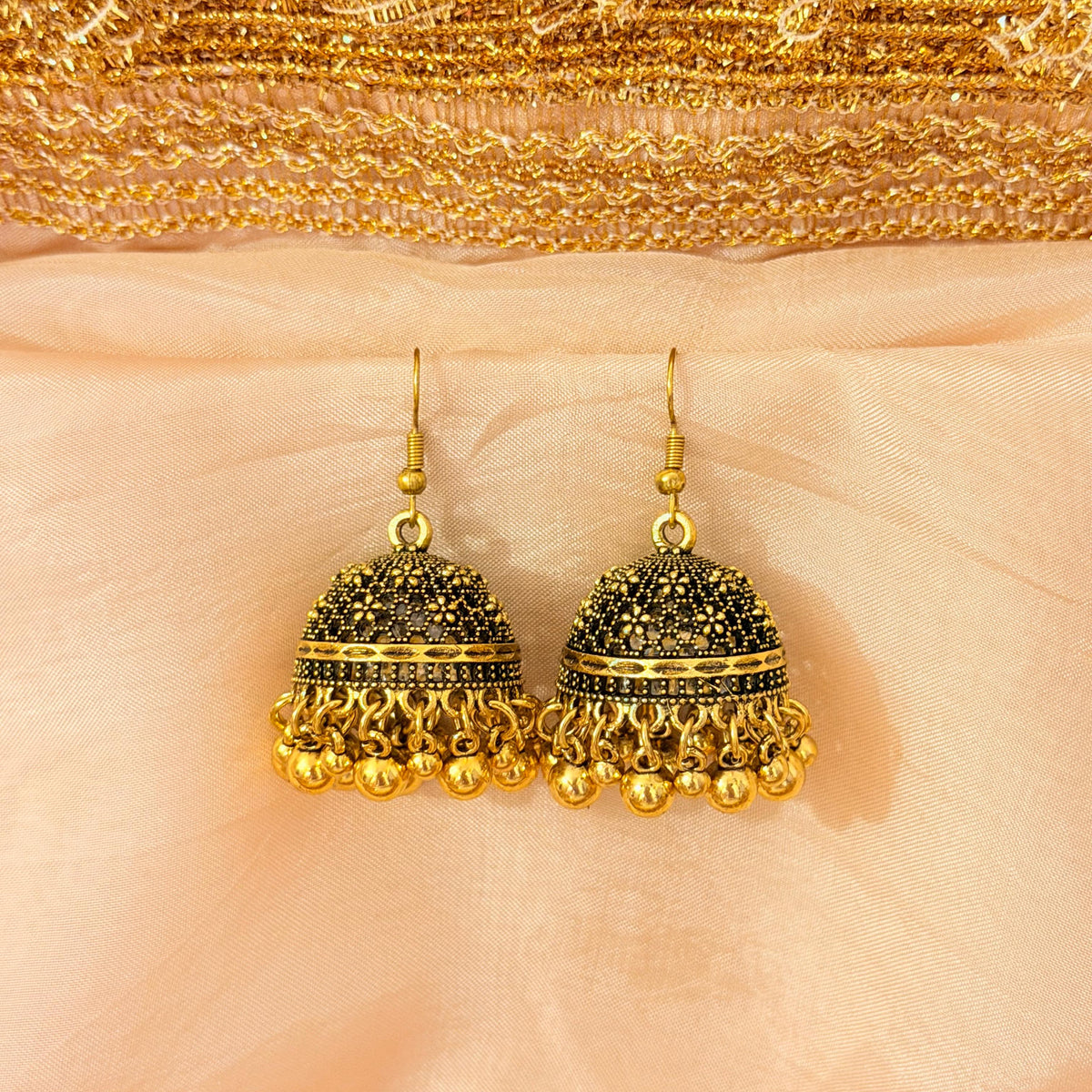 Golden Jhumkay- In 3 Designs