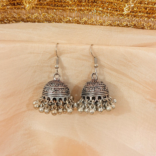 Mini Dome Beaded Jhumka-In 3 Colors