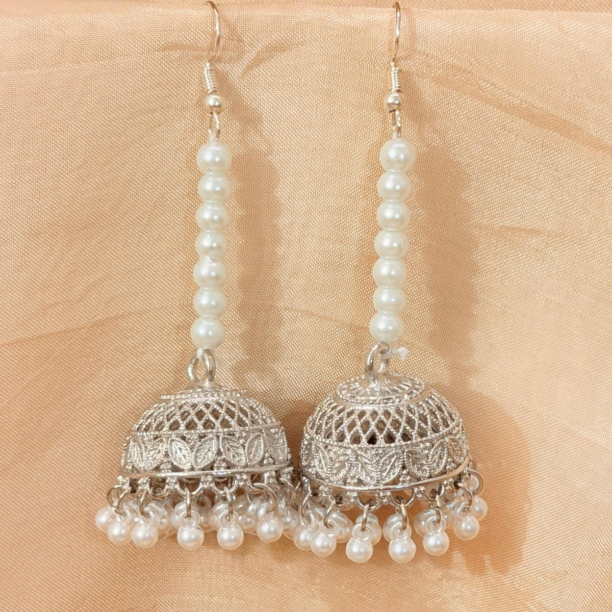 Pearl Line Dome Jhumkay-In 2 Designs