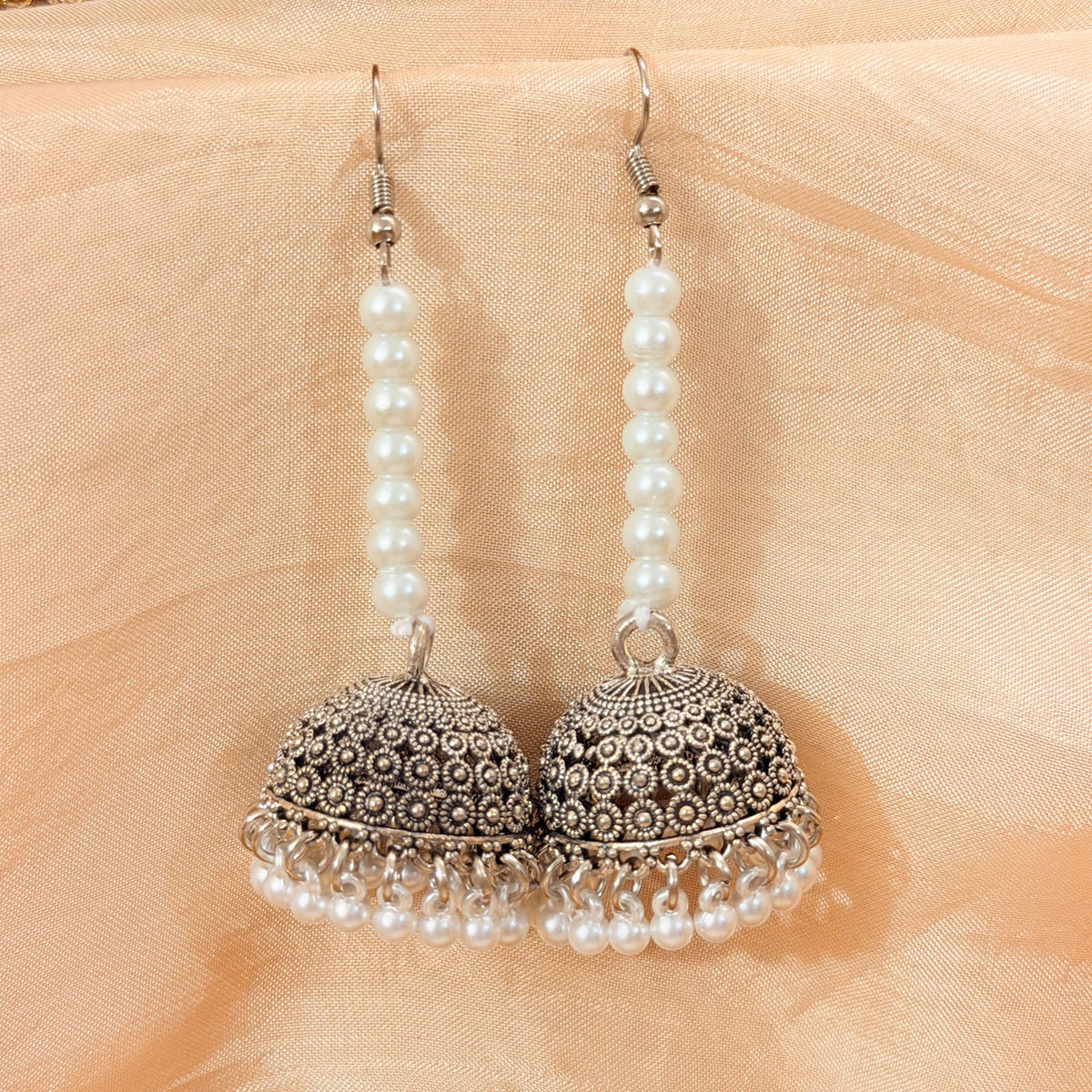 Pearl Line Dome Jhumkay-In 2 Designs