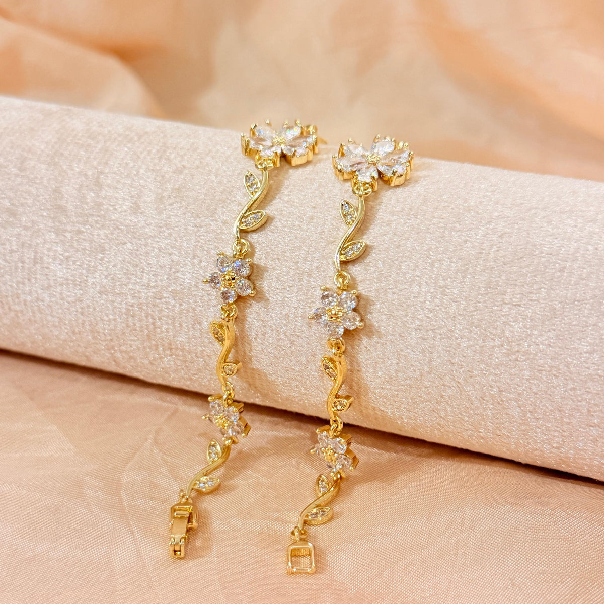 Floral Crystal Bracelets-In 3 Colours