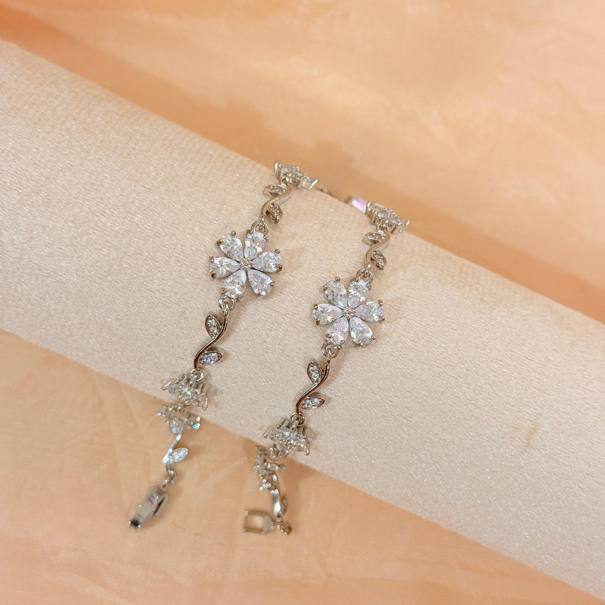 Floral Crystal Bracelets-In 3 Colours