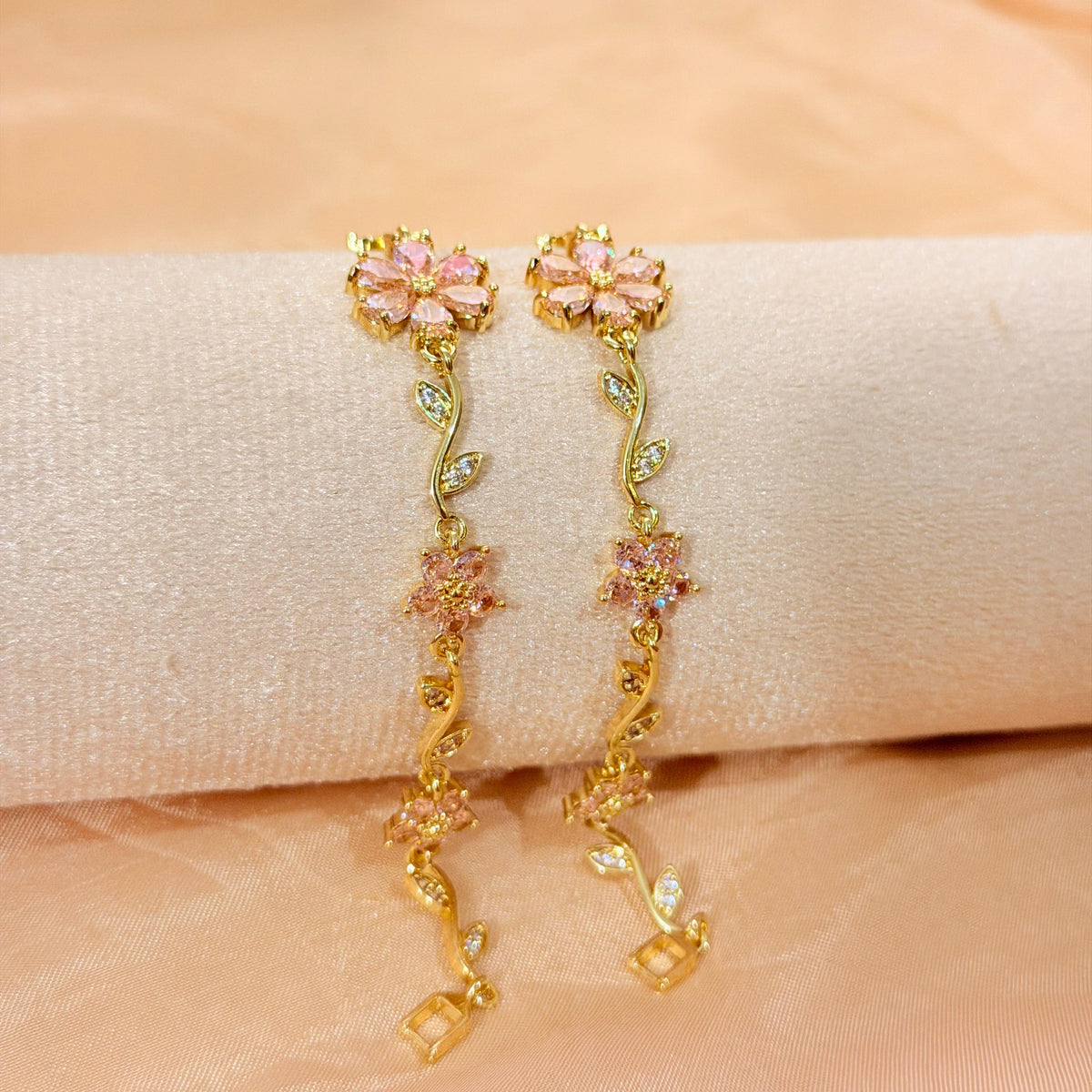 Floral Crystal Bracelets-In 3 Colours