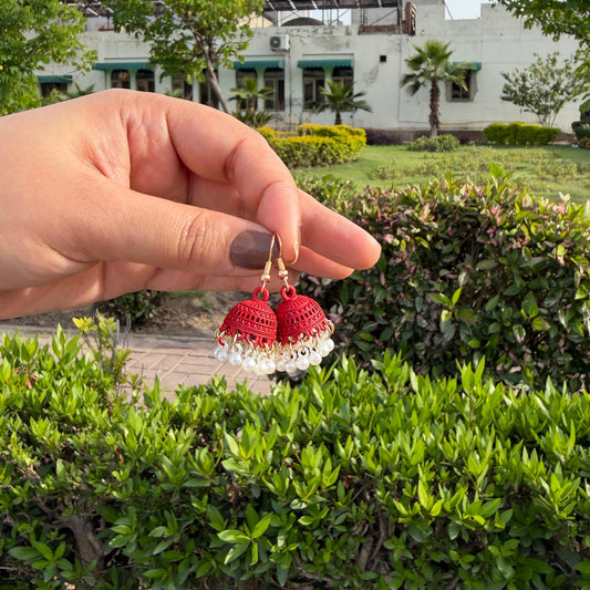 Mini Pearl Jhumka Earrings-multi color available