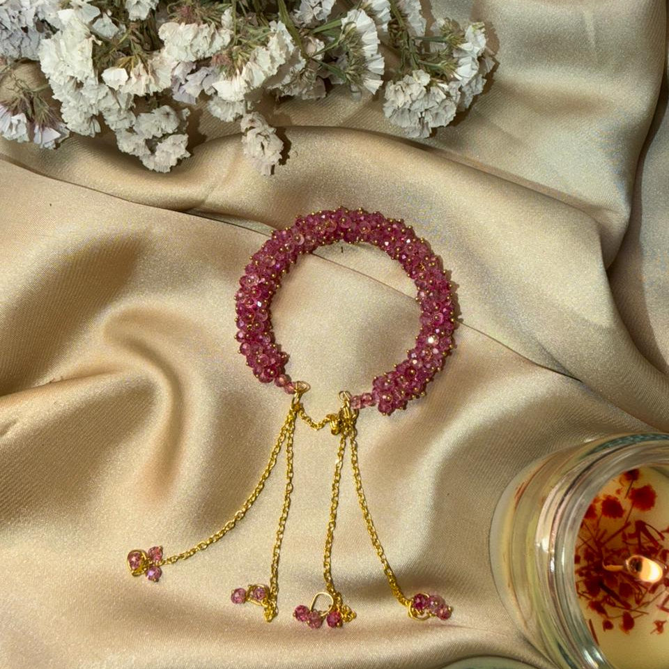 Handmade Beaded Tassel Bracelets-Adjustable