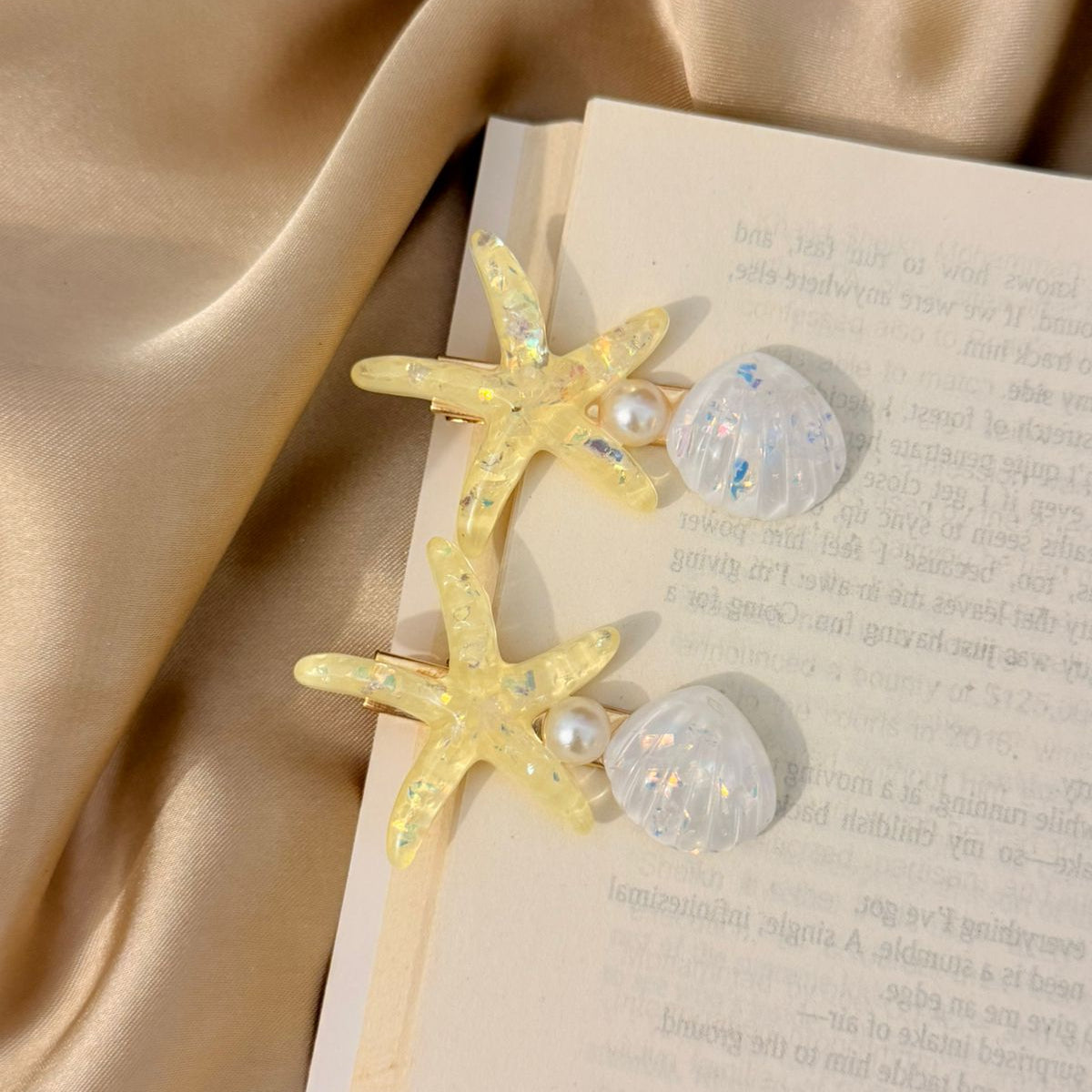 StarFish Pearl Hair Clips