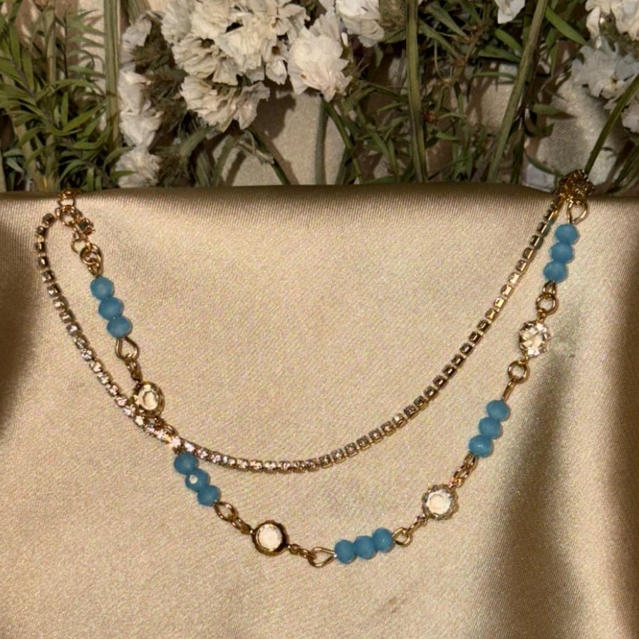 Elegant Beaded Double-Layer Anklets