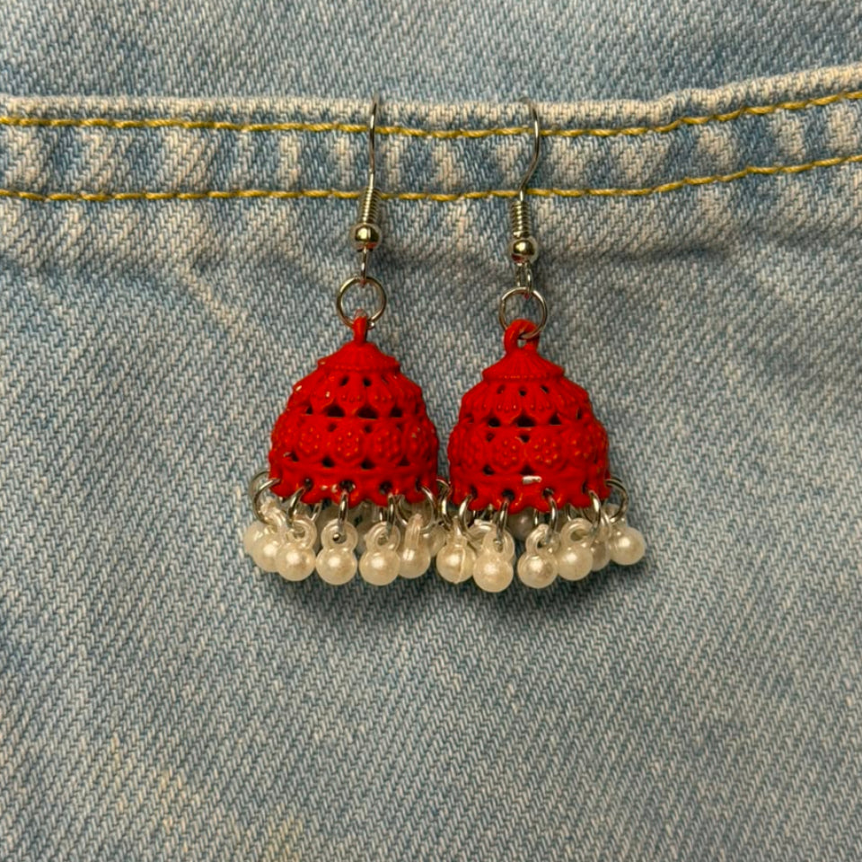 Mini Pearl Jhumka Earrings-multiple color available