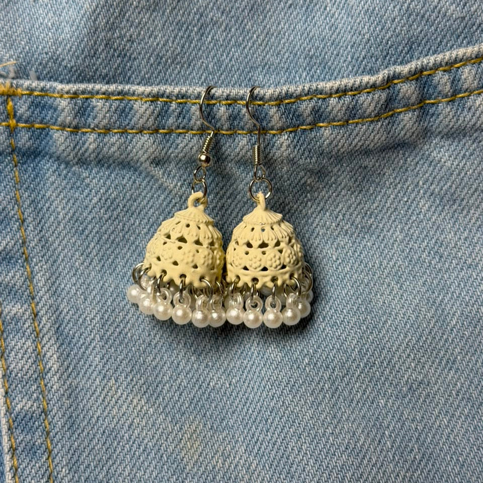 Mini Pearl Jhumka Earrings-multiple color available