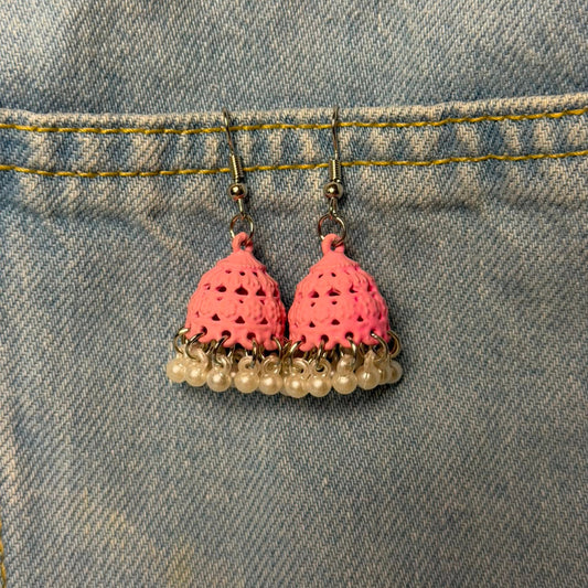 Mini Pearl Jhumka Earrings-multiple color available