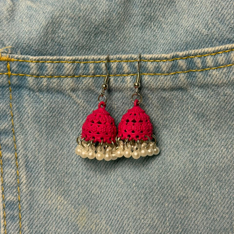 Mini Pearl Jhumka Earrings-multiple color available