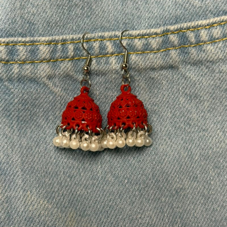 Mini Pearl Jhumka Earrings-multiple color available