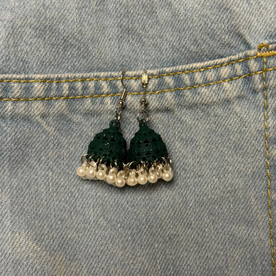 Mini Pearl Jhumka Earrings-multiple color available
