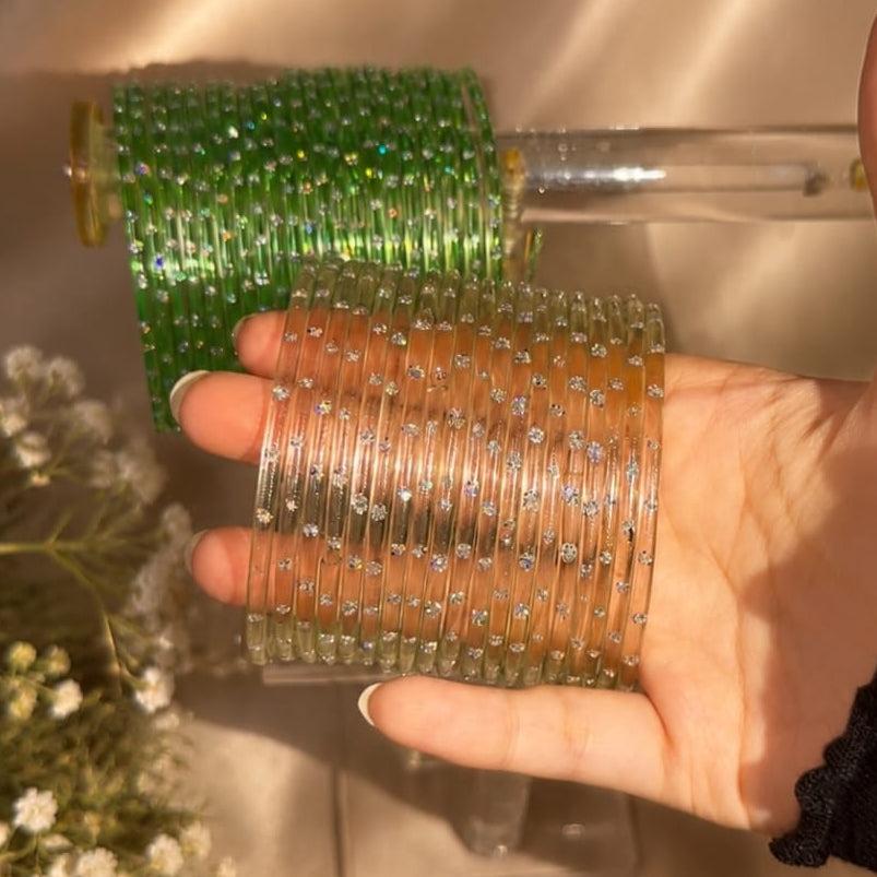 Dot Glass Bangles-Ramsha Khan inspired In Multiple Colours