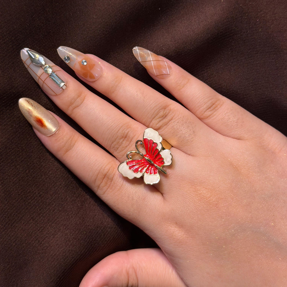 Red Glossy Rings-Adjustable