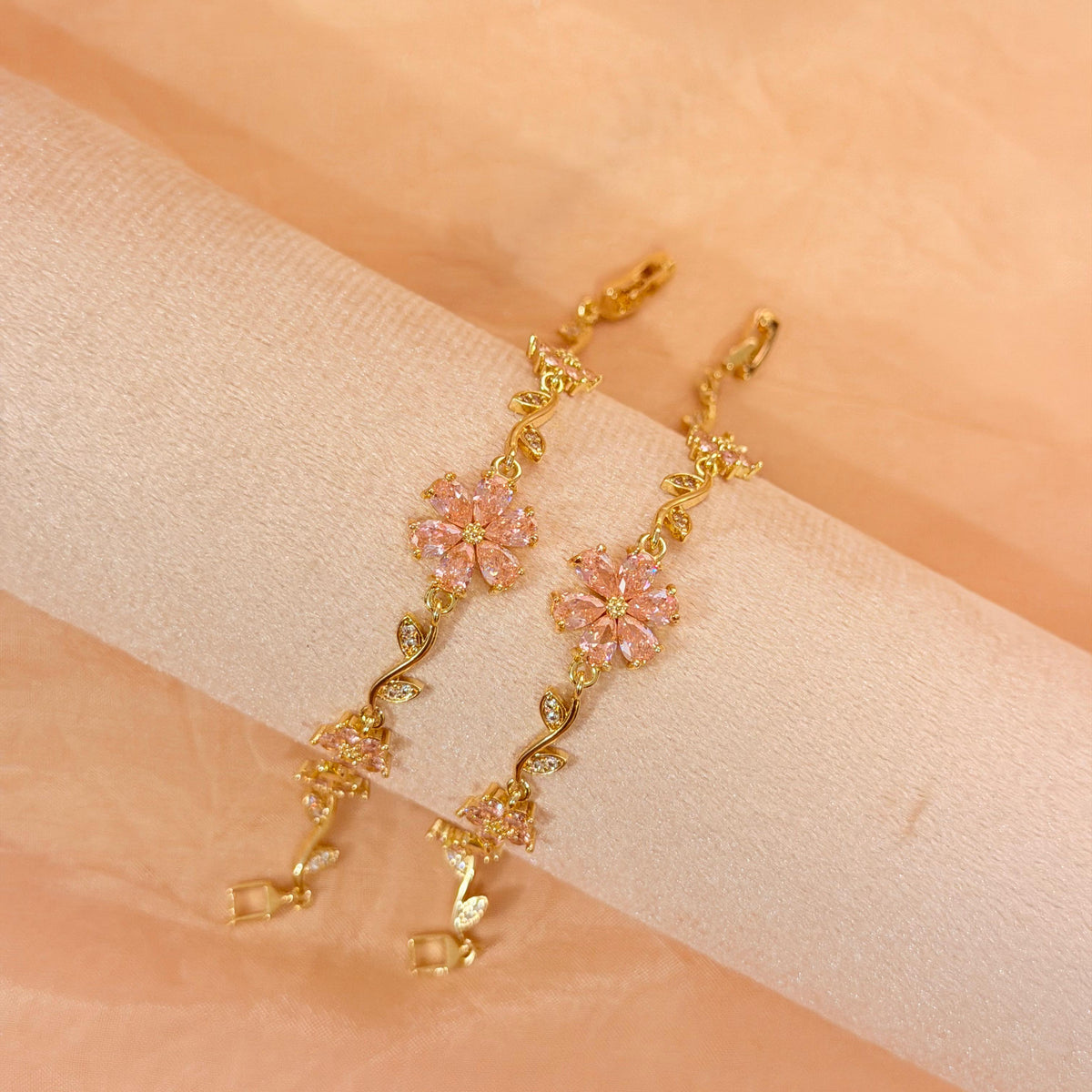 Floral Crystal Bracelets-In 3 Colours